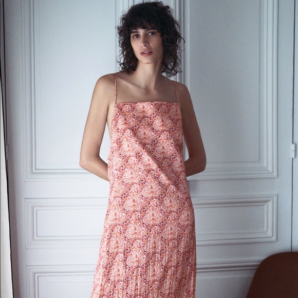 Zara Long Print Backless Dress - Picture 5 of 7